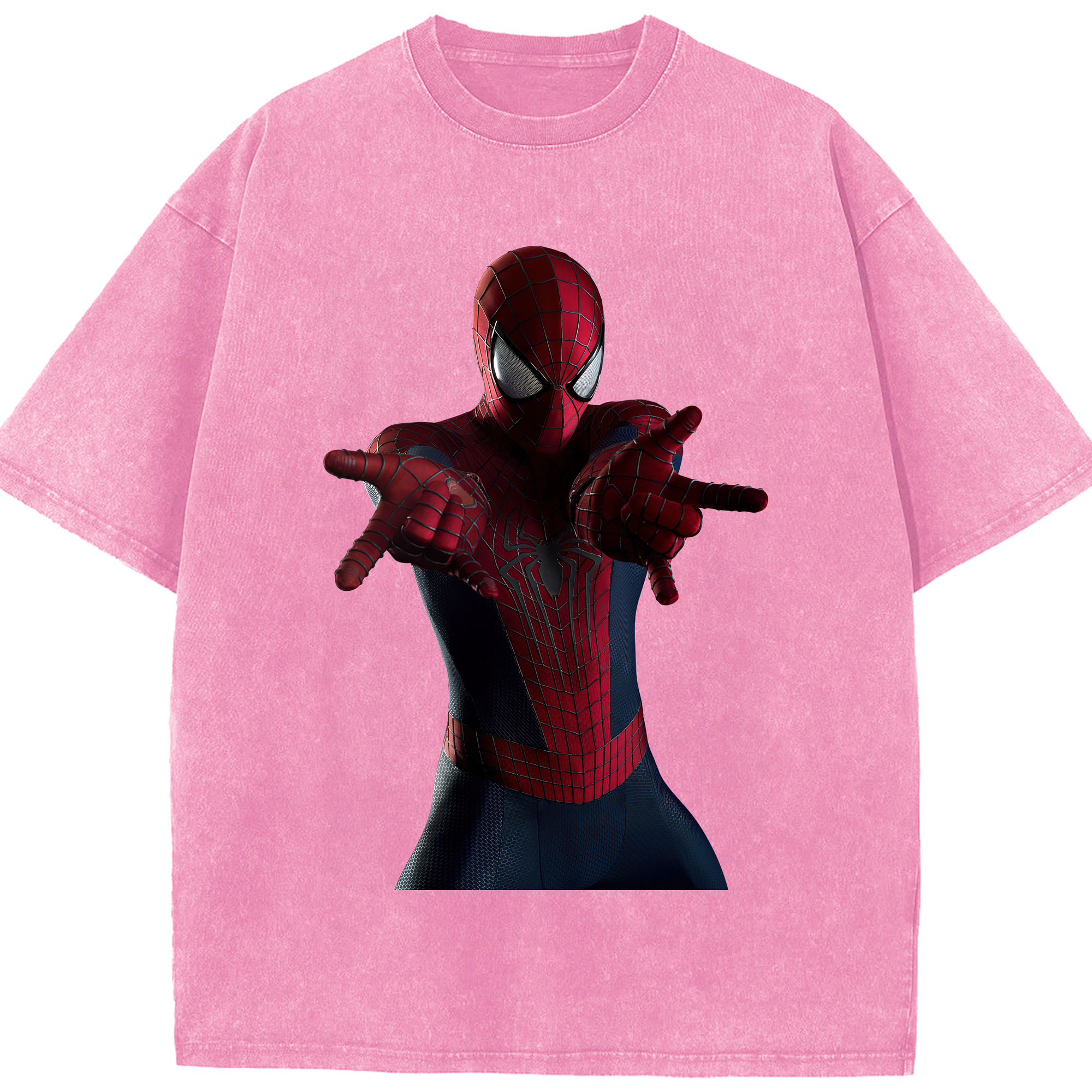 （画像用） Spider Man スパイダーマン 綿100% ヴィンテージ風 半袖Tシャツ（フロントプリント）